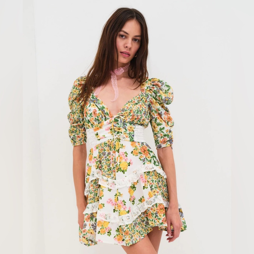 For Love and Lemons Rosalyn Mini Dress